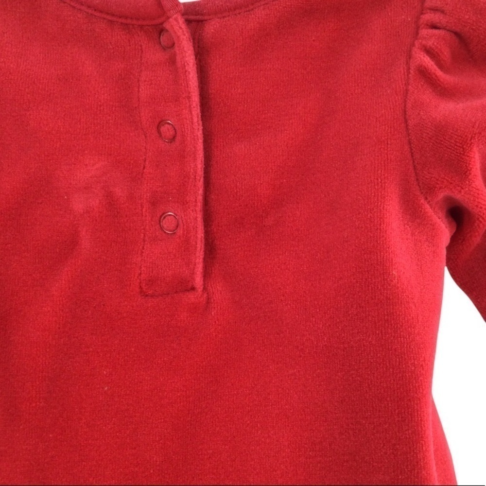 Carter’s Girls Red Velour Top with‎ Black and White Heart Pants Set - Picture 9 of 9